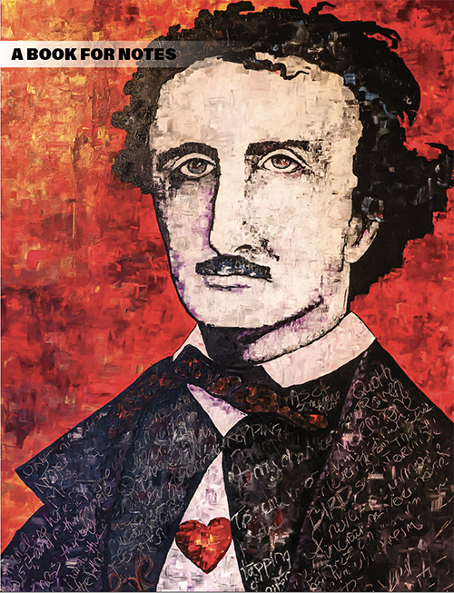 Poe Notebook cover - painting by Jessi Miller
